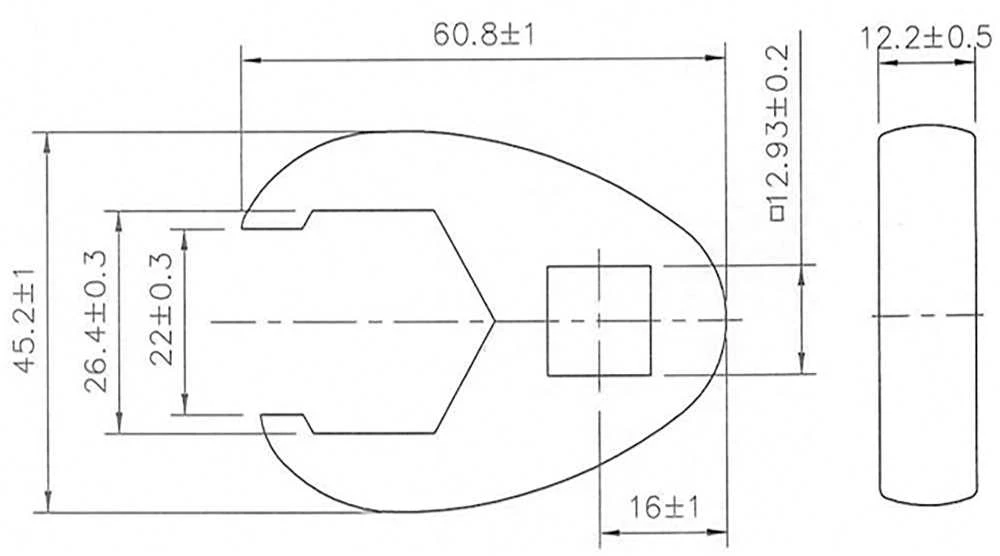 Bgs Technic Raktas "varnos koja" | | 12,5 mm (1/2") | 26 mm (1757-26)