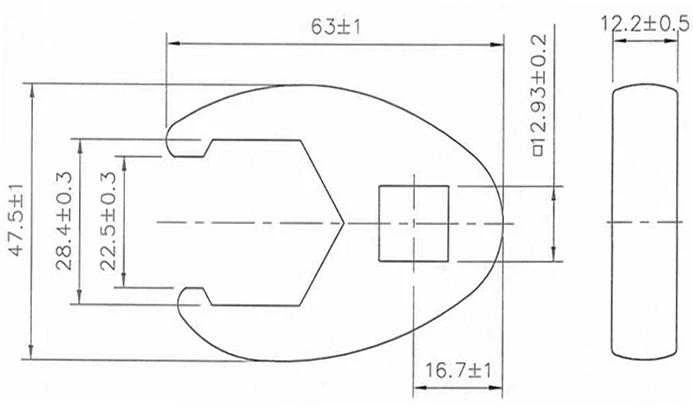 Bgs Technic Raktas varnos koja | 12,5 mm (1/2") | 28 mm (1757-28)