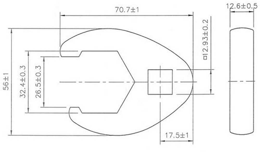 Bgs Technic Raktas varnos koja | 12,5 mm (1/2") | 32 mm (1757-32)