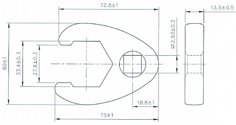 Bgs Technic Raktas varnos koja | 12.5 mm (1/2") | 33 mm (1759-33)