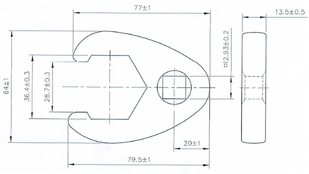 Bgs Technic Raktas varnos koja | 12.5 mm (1/2") | 36 mm (1759-36)