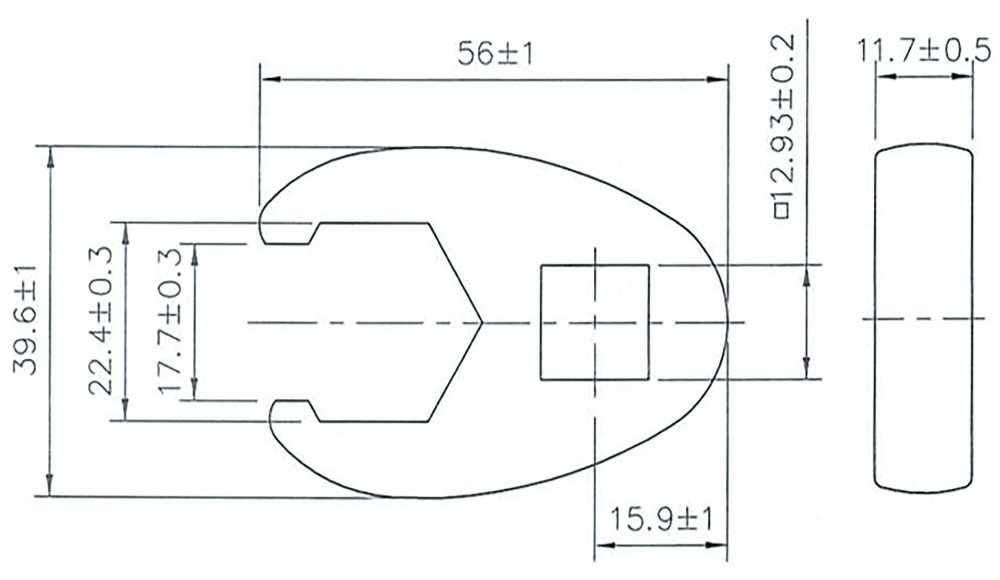 Bgs Technic Raktas varnos koja | 12,5 mm (1/2") | 22 mm (1757-22)