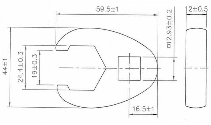 Bgs Technic Raktas varnos koja | 12,5 mm (1/2") | 24 mm (1757-24)