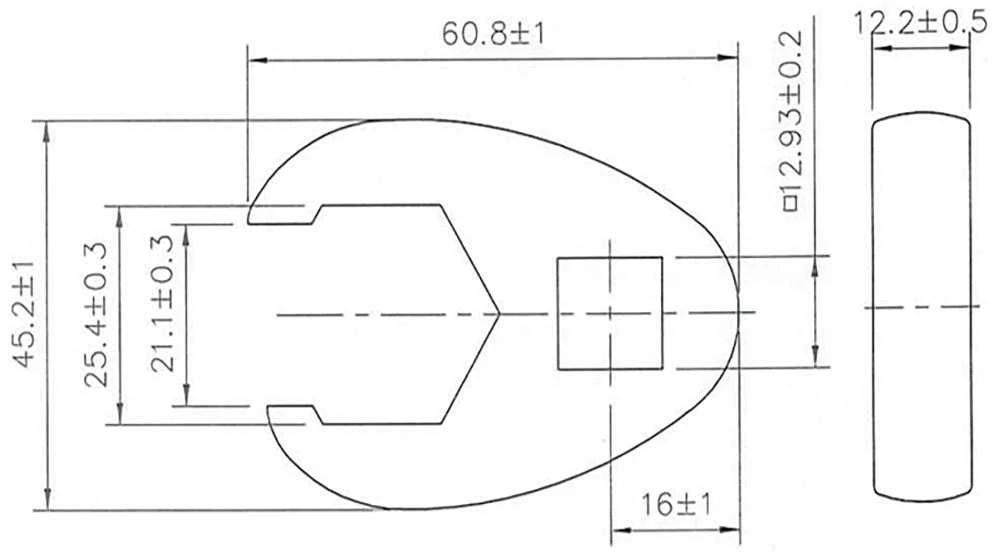 Bgs Technic Raktas varnos koja | 12,5 mm (1/2") | 25 mm (1757-25)