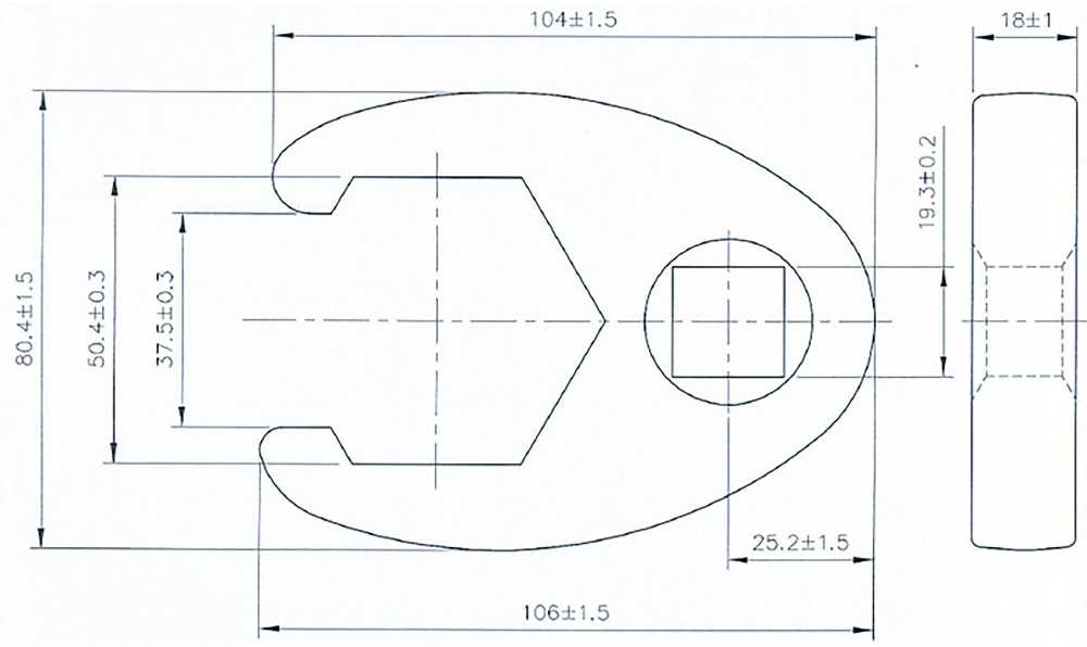 Bgs Technic Raktas varnos koja | 20 mm (3/4") | 50 mm (1759-50)