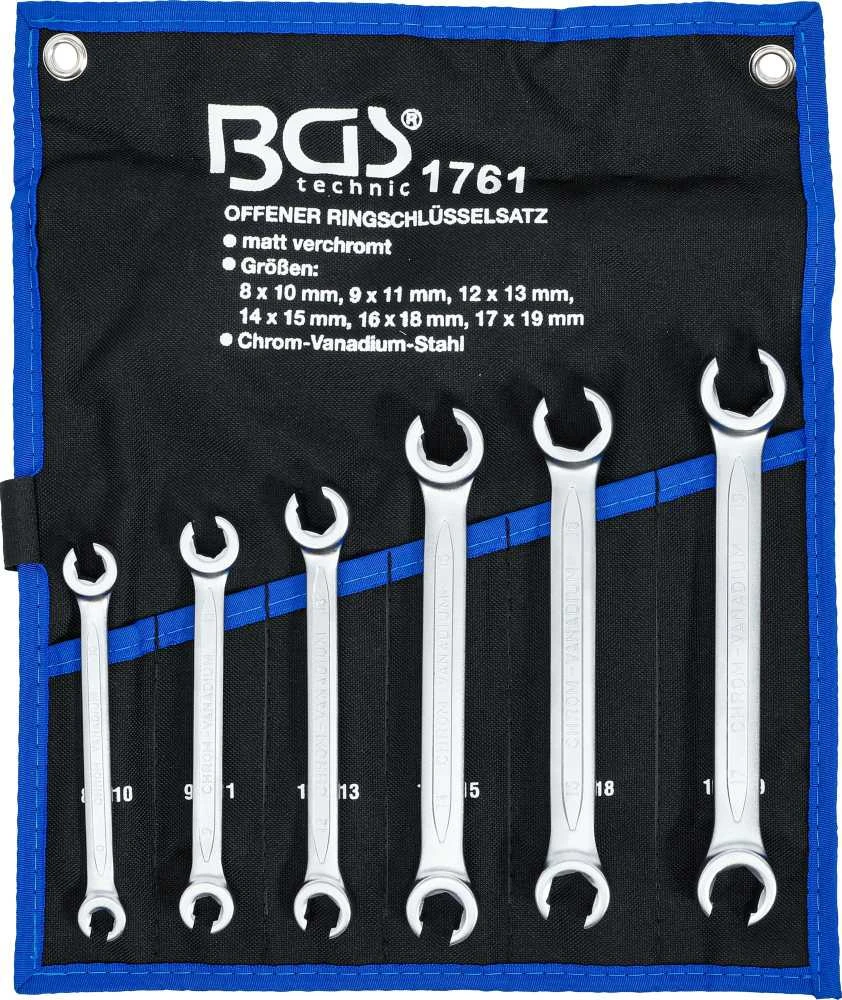 Bgs Technic Raktų rinkinys stabdžių šlangelėms | 8x10 - 17x19 mm | 6 vnt. (1761)