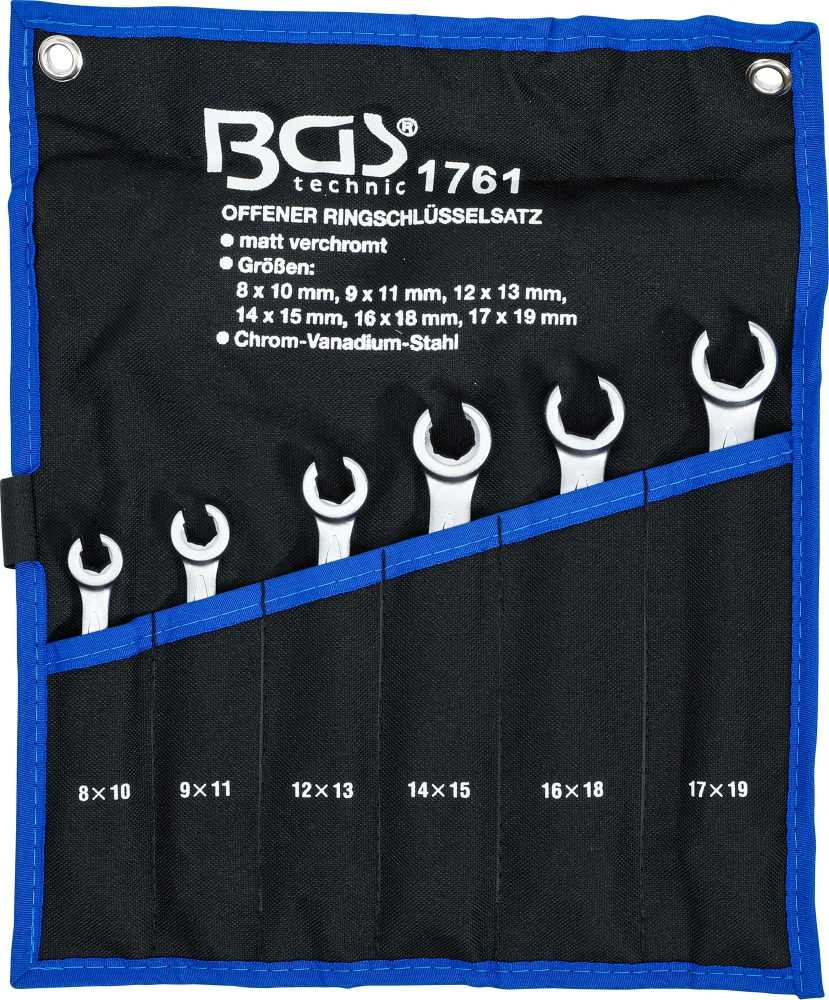 Bgs Technic Raktų rinkinys stabdžių šlangelėms | 8x10 - 17x19 mm | 6 vnt. (1761)