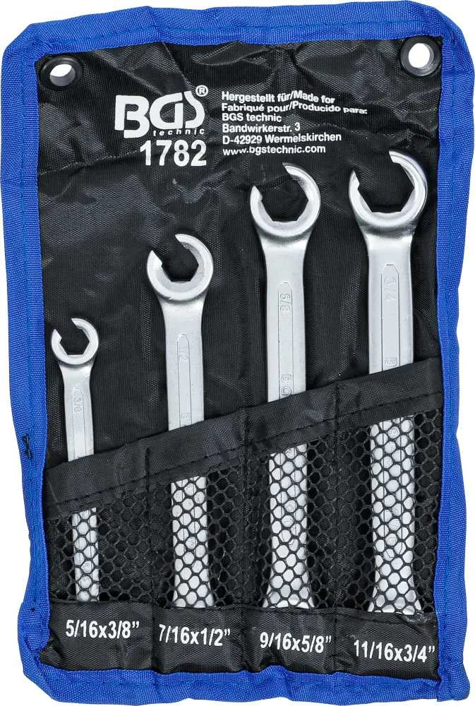 Bgs Technic Raktų rinkinys su išpjova | Coliniai dydžiai | 4 vnt. (1782)