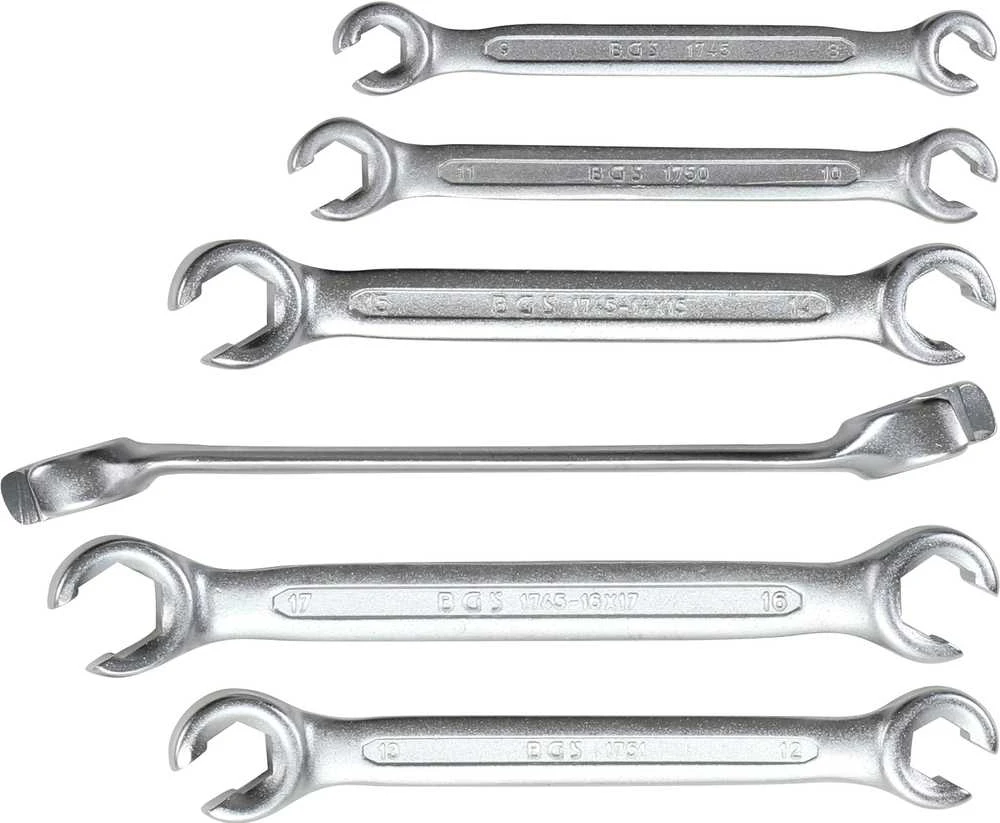 Bgs Technic Raktų rinkinys vamzdeliams | 8x9 - 18x19 mm | 6 vnt. (1745)