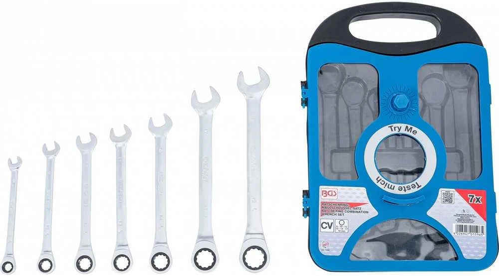 Bgs Technic Raktų su terkšle komplektas | 8-19 mm | 7 vnt. (1596)