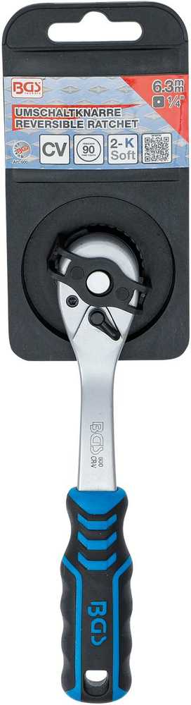 Bgs Technic Rankena galvutėms terkšlinė | smulkūs dantukai | 6.3 mm (1/4") (600)