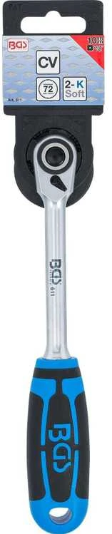 Bgs Technic Rankena galvutėms terkšlinė | smulkūs dantukai / siaura galvutė | 10 mm (3/8") (611)