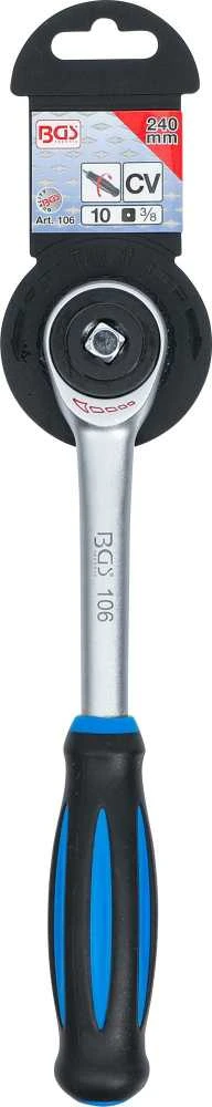 Bgs Technic Rankena galvutėms terkšlinė | su rotacine rankena | 10 mm (3/8") (106)
