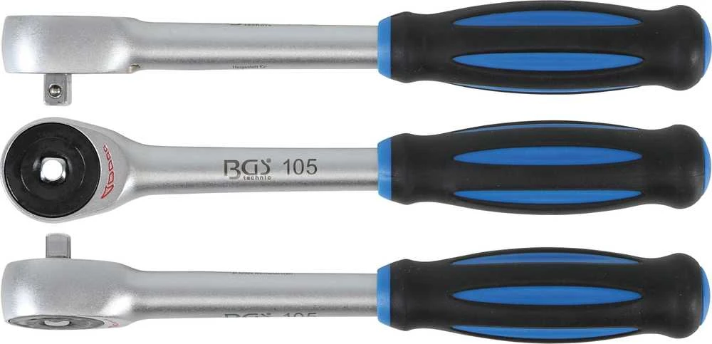 Bgs Technic Rankena galvutėms terkšlinė | su rotacine rankena | 6.3 mm (1/4") (105)