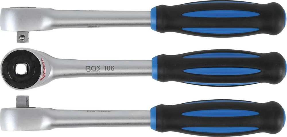 Bgs Technic Rankena galvutėms terkšlinė | su rotacine rankena | 10 mm (3/8") (106)