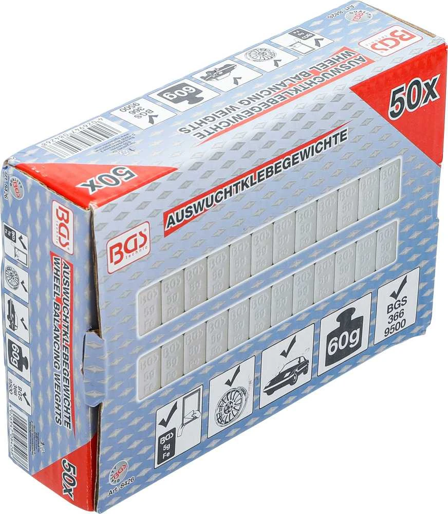 Bgs Technic Ratų balansavimo svareliai | 12 x 5 g | 50 vnt. (8426)