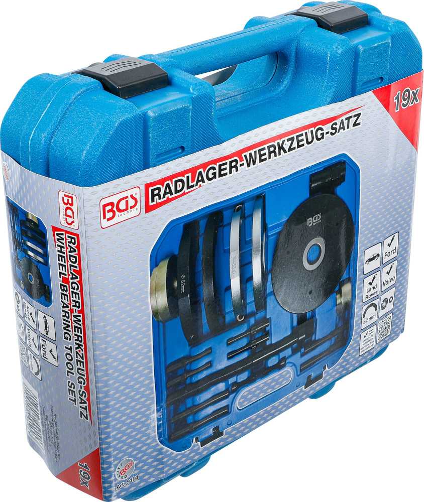 Bgs Technic Ratų guolių presavimo įrankiai – Ford / Land Rover / Volvo – Ø82 mm blokui (9101)