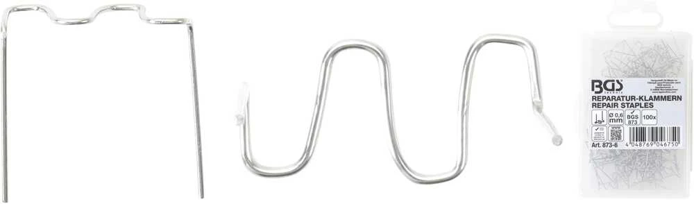 Bgs Technic Remonto kabės | W tipas | Ø 0,6 mm | 100 vnt. (873-6)