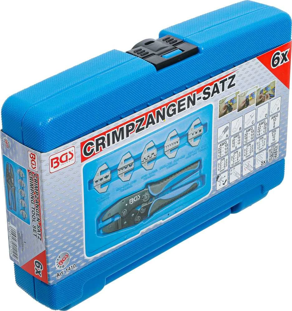 Bgs Technic Replės jungčių užspaudimui su keičiamais antgaliais | 5 poros antgalių (1410)