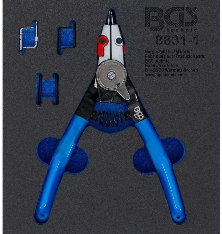 Bgs Technic Replės žiedams su perjungimu | išoriniams / vidiniams žiedams | keičiami antgaliai | 180 mm (8831-1)