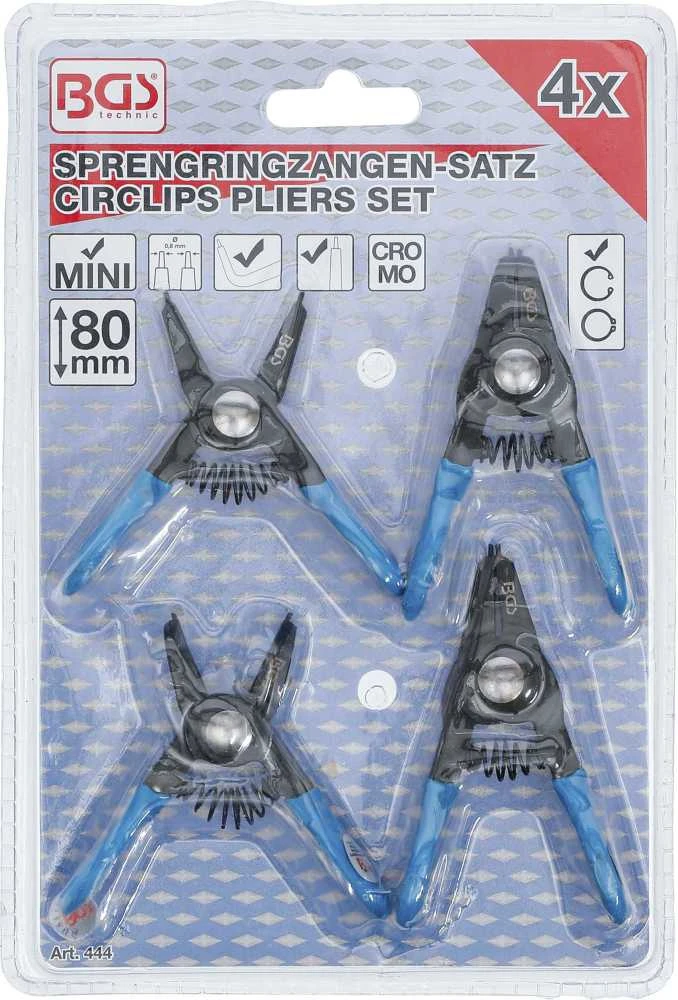 Bgs Technic Replių žiedams rinkinys | mažiems žiedams | 80 mm | 4 vnt. (444)