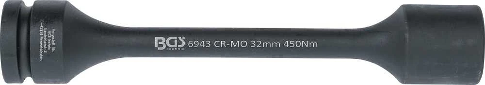 Bgs Technic Riboto sukimo ilgituvas su galvute | smūginis | 25 mm (1") | 32 mm | 450 Nm (6943)
