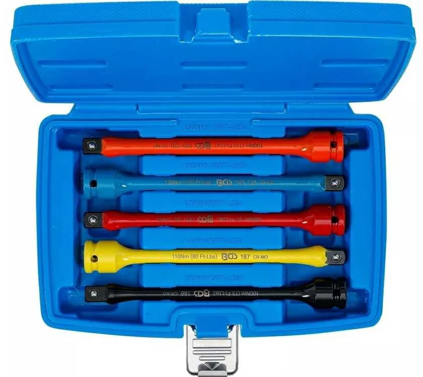 Bgs Technic Riboto sukimo momento ilgintuvų rinkinys | 5 vnt. (185)