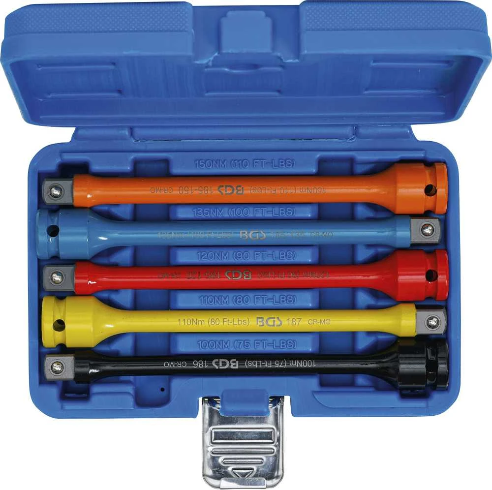 Bgs Technic Riboto sukimo momento ilgintuvų rinkinys | 5 vnt. (185)
