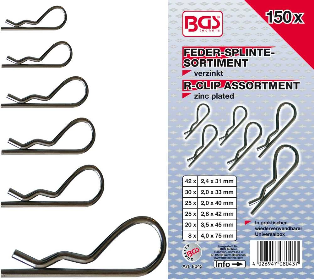 Bgs Technic Segtukų rinkinys R150vnt