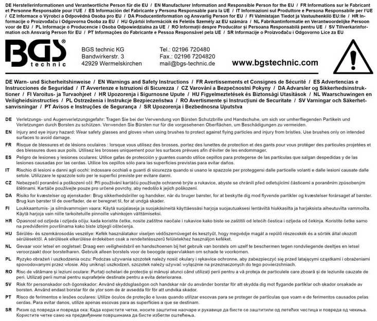Bgs Technic Šepetys su Hex 6.3 mm (1/4") galu | 100 mm (4") (74374)