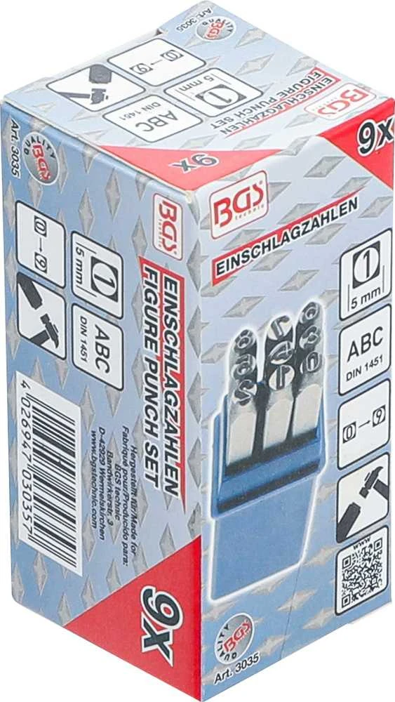 Bgs Technic Skaičių išmušėjų rinkinys | 5 mm (3035)