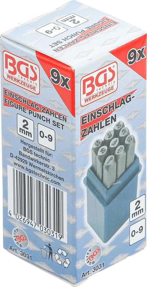 Bgs Technic Skaičių išmušėjų rinkinys | 2 mm (3031)