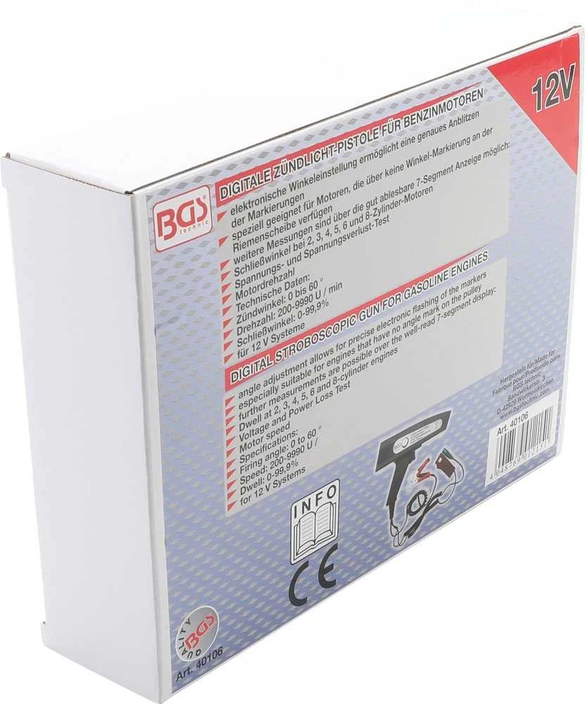 Bgs Technic Skaitmeninis stroboskopinis pistoletas | benzininiams varikliams (40106)