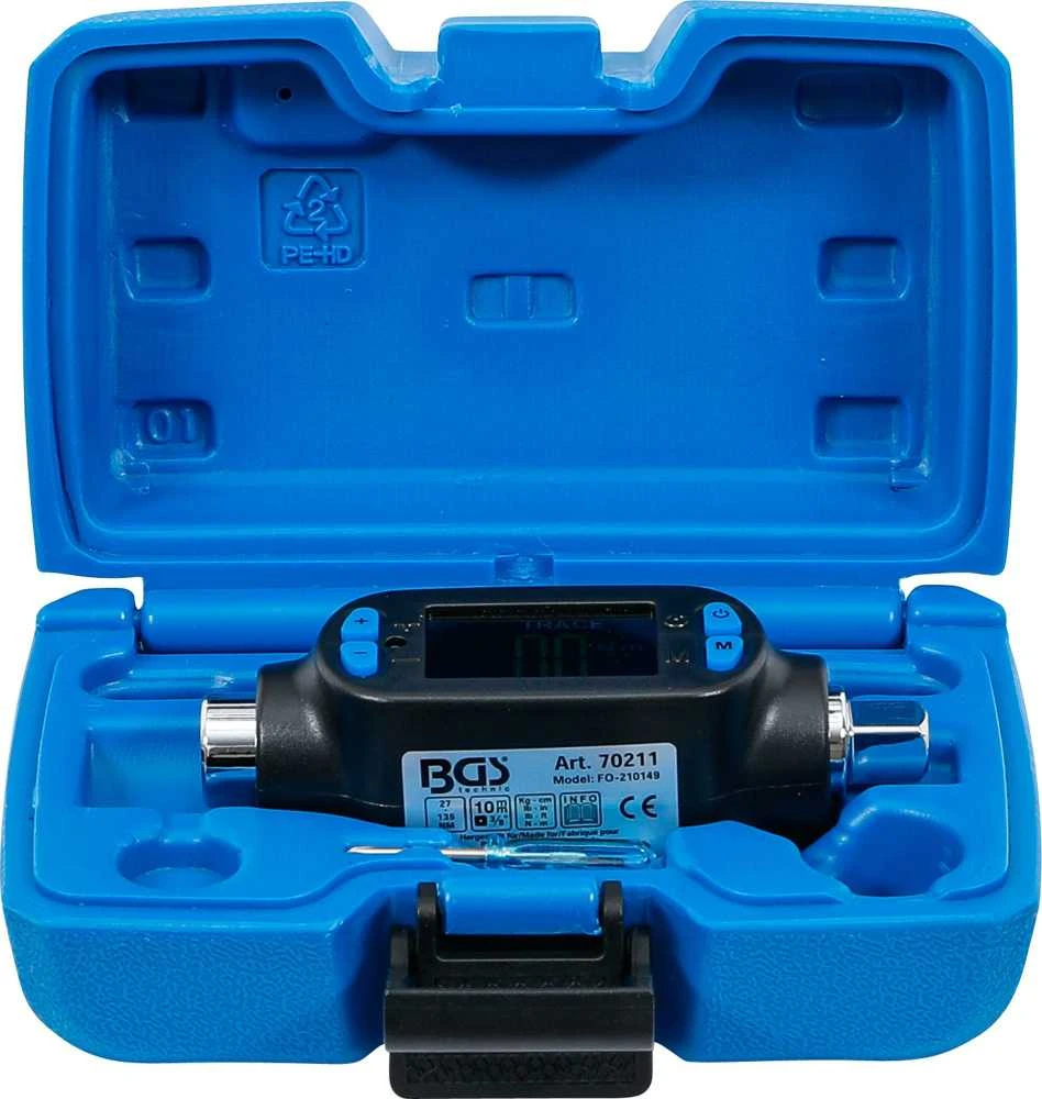 Bgs Technic Skaitmeninis sukimo momento adapteris | 10 mm (3/8") | 27 - 135 Nm (70211)