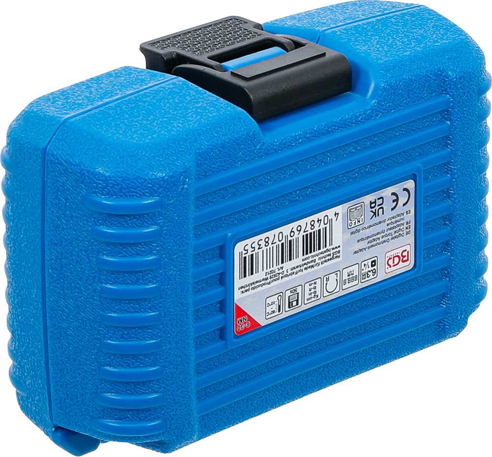 Bgs Technic Skaitmeninis sukimo momento adapteris | 6.3 mm (1/4") | 6 - 30 Nm (70212)