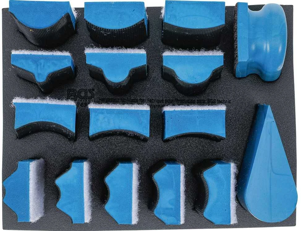 Bgs Technic Šlifavimo blokų rinkinys su velcro | 16 vnt. (74365)