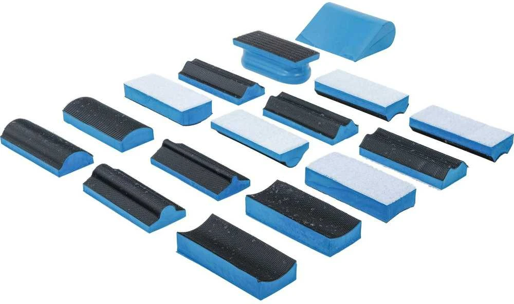 Bgs Technic Šlifavimo blokų rinkinys su velcro | 16 vnt. (74365)