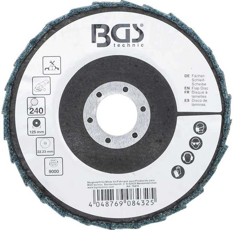 Bgs Technic Šlifavimo diskas lapelinis | neaustinė medžiaga | Ø 125 mm | P 240 (74476)