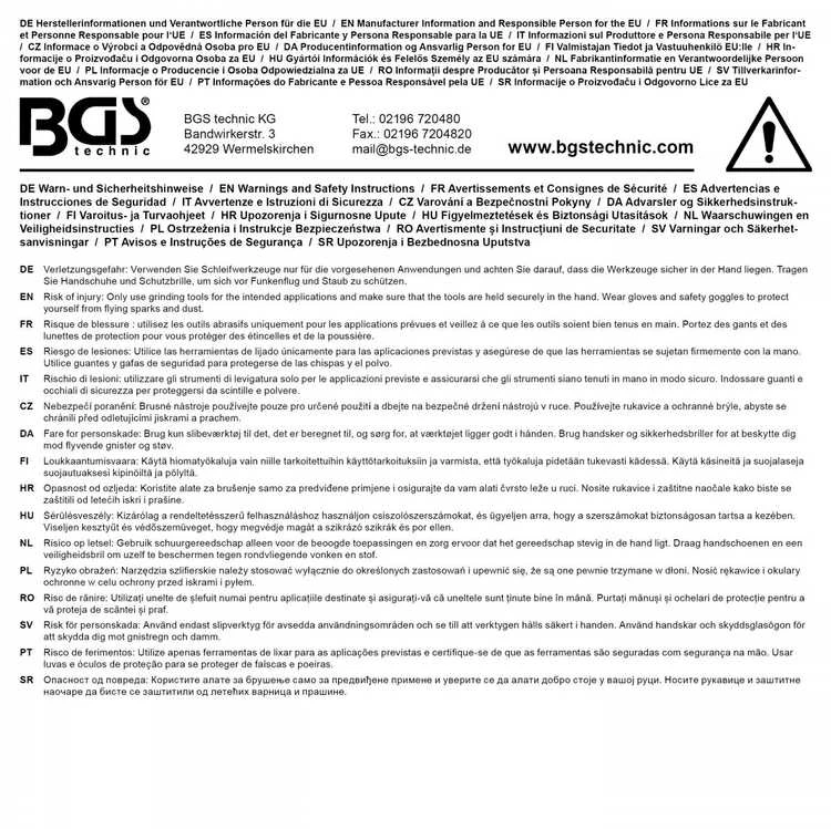 Bgs Technic Šlifavimo juostų rinkinys | juostiniam šlifuokliui | 75 x 533 mm | K 40 - 60 - 80 - 120 - 240 | 5 vnt. (80822)