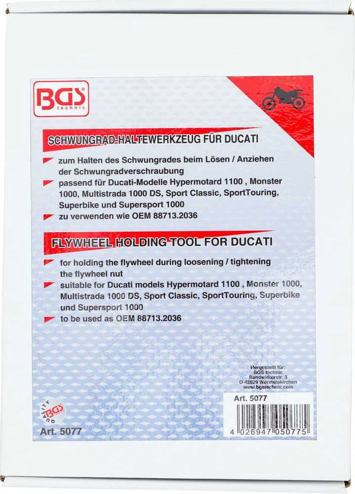 Bgs Technic Smagračio rakinimo įrankis | Ducati (5077)
