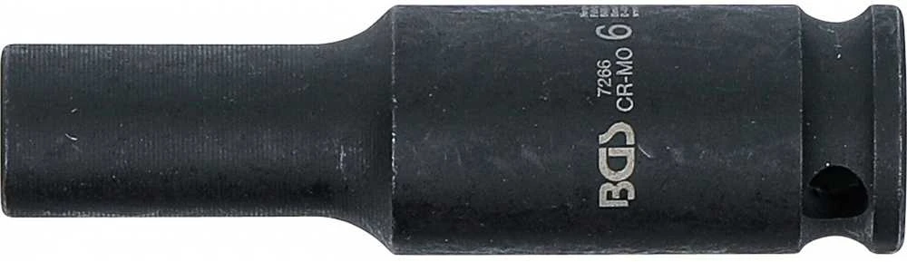 Bgs Technic Smūginė galvutė ilga | šešiakampė | 6,3 mm (1/4") | 6 mm (7266)