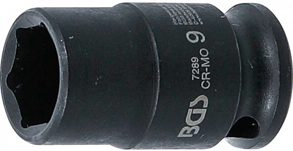 Bgs Technic Smūginė galvutė šešiakampė | 6,3 mm (1/4") | 9 mm (7289)