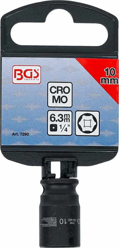 Bgs Technic Smūginė galvutė šešiakampė | 6,3 mm (1/4") | 10 mm (7290)