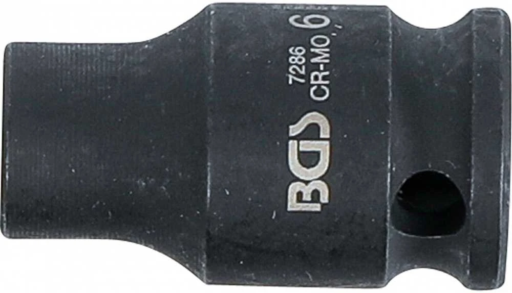 Bgs Technic Smūginė galvutė šešiakampė | 6,3 mm (1/4") | 6 mm (7286)