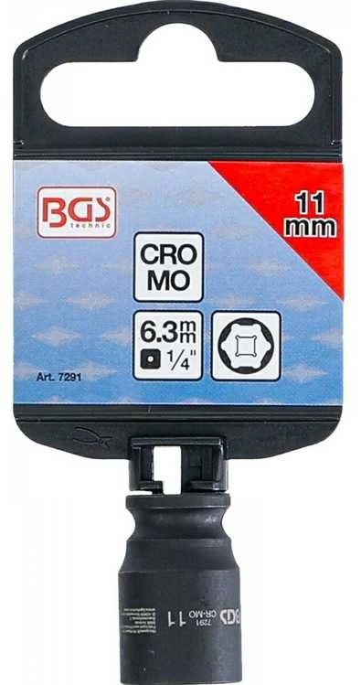 Bgs Technic Smūginė galvutė šešiakampė | 6,3 mm (1/4") | 11 mm (7291)