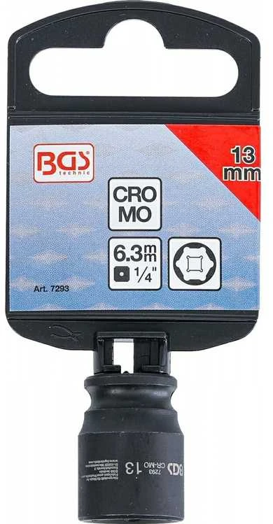 Bgs Technic Smūginė galvutė šešiakampė | 6,3 mm (1/4") | 13 mm (7293)