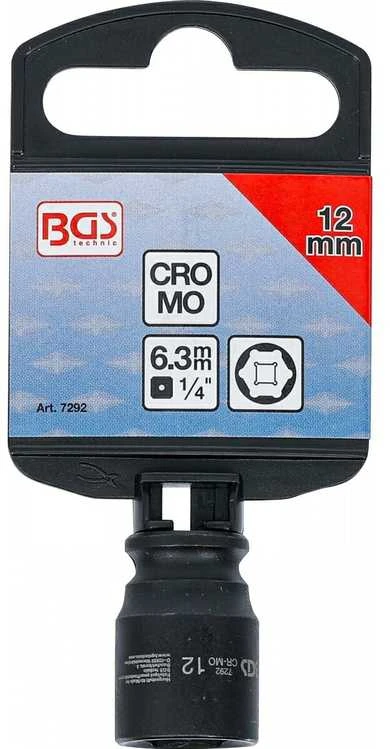 Bgs Technic Smūginė galvutė šešiakampė | 6,3 mm (1/4") | 12 mm (7292)