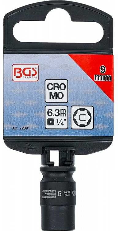 Bgs Technic Smūginė galvutė šešiakampė | 6,3 mm (1/4") | 9 mm (7289)