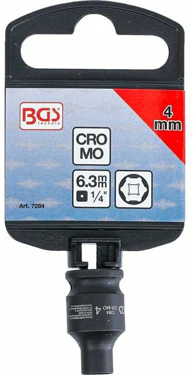 Bgs Technic Smūginė galvutė šešiakampė | 6,3 mm (1/4") | 4 mm (7284)