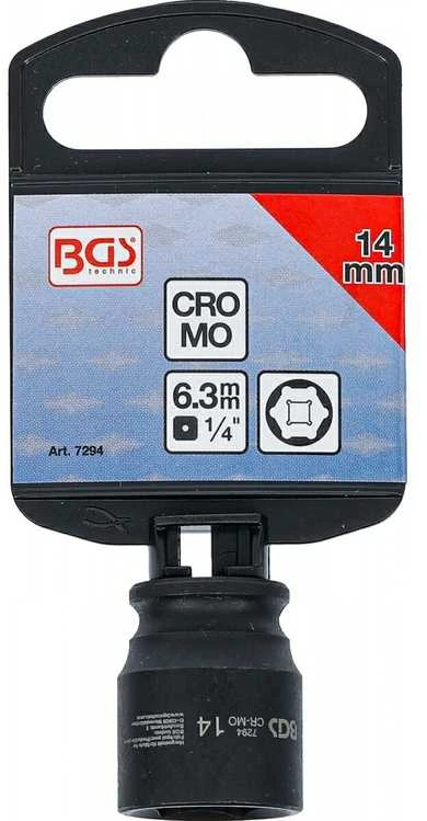 Bgs Technic Smūginė galvutė šešiakampė | 6,3 mm (1/4") | 14 mm (7294)